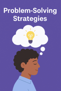 "Critical thinking and problem-solving at work illustration"