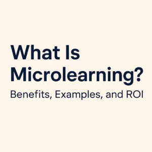 Image with Text saying what is micro learning