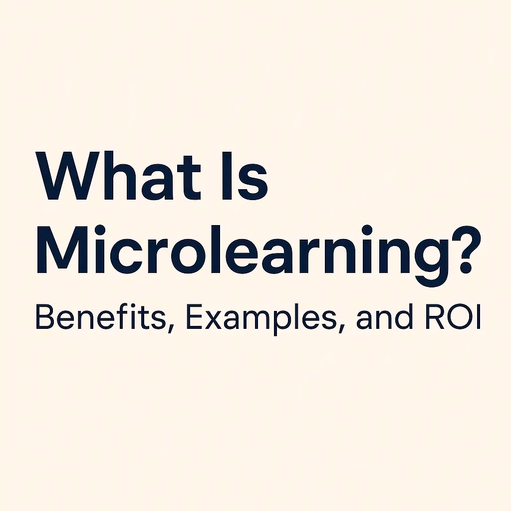 Image with Text saying what is micro learning